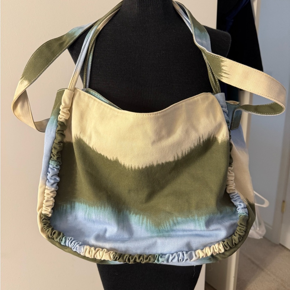 Rachel Comey Green and Blue Tie-Dye Shoulder Bag